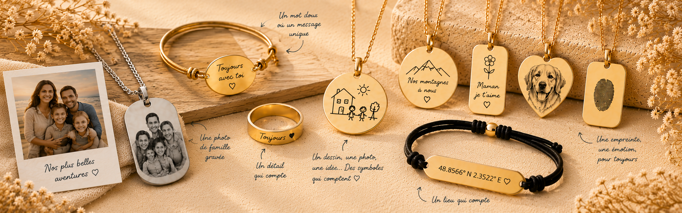 bijoux gravés personnalisés
