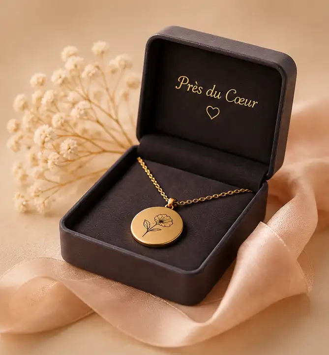 collier dans son écrin