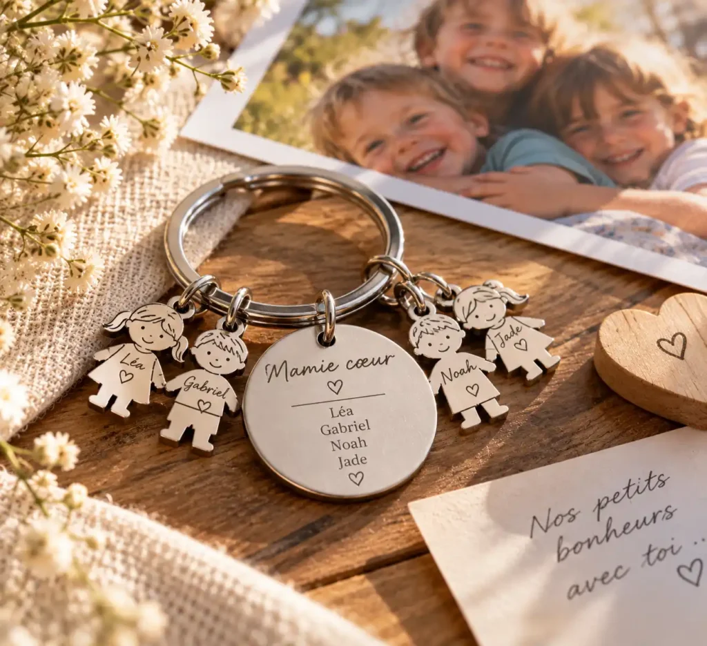 porte-clés gravé pour grands-parents